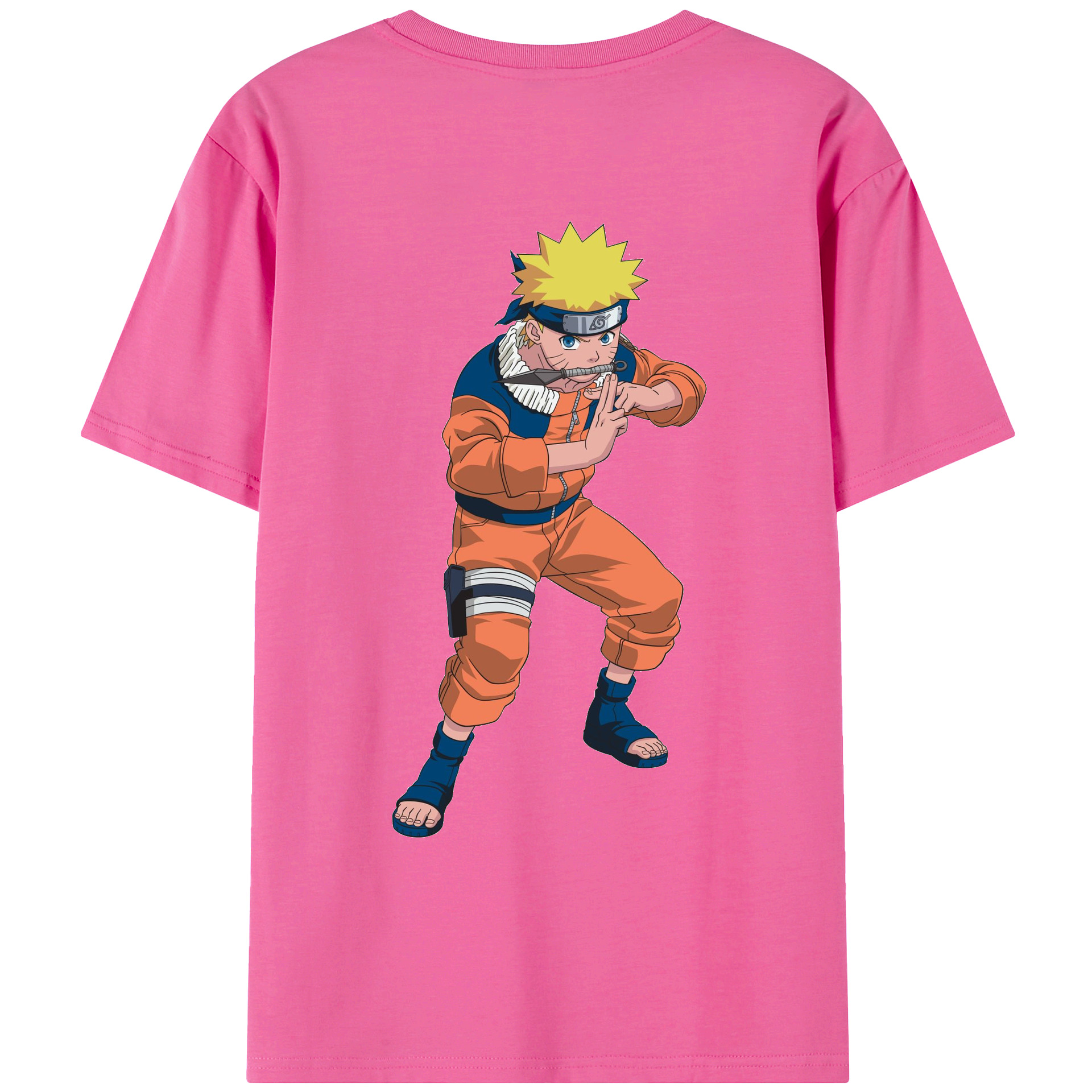 （画像用） NARUTO -ナルト- うずまき ナルト Uzumaki Naruto レディース半袖Tシャツ(バックプリント)
